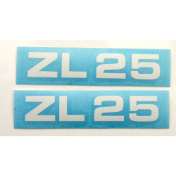 Sticker Set MOGA 2 Delig breede 95mm Hoogte 17mm voor Zündapp ZL 25