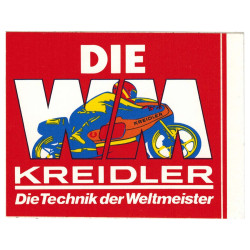 Sticker WM breed ca. 100mm hoch ca. 85mm voor Brommer Mokick
