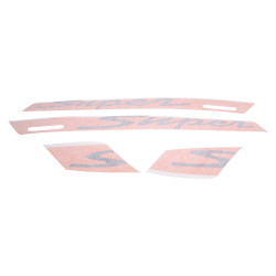 Sticker DekorSet "Super" OEM orange voor Vespa GTS Super Sport 85/B