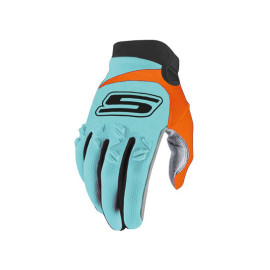 Handschoenen MX S-Line homologiert, blauw / orange - Maat XL