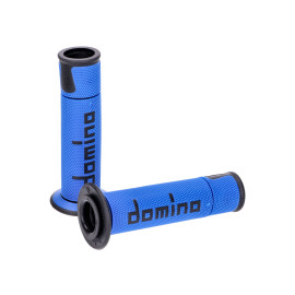 Handvaten set Domino A450 On-Road Racing blauw / zwart met Open einde