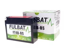 Scooter accu Fulbat FT4B-BS MF onderhoudsvrij