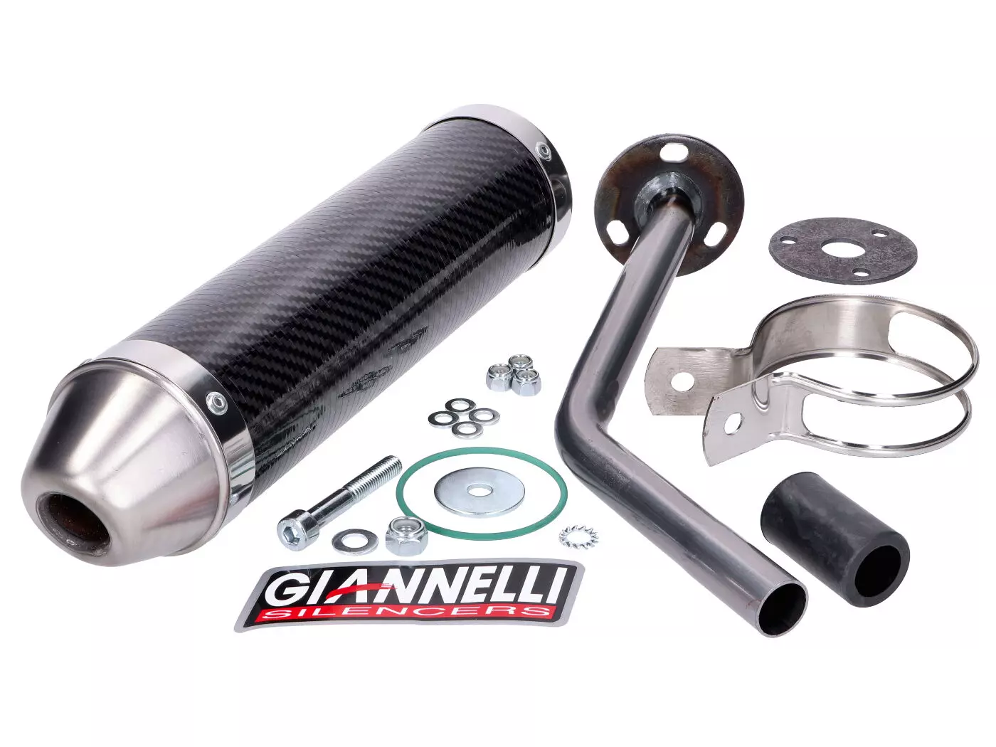 Einddemper Giannelli Carbon voor Aprilia RX 50 99-04, MX 50 02-04