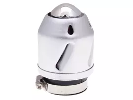 Luchtfilter Grenade zilver recht 42mm en 35mm Aansluiting
