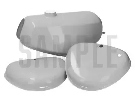 Benzinetank en Zijkap Set zilver Metaalic voor Simson S50, S51, S70