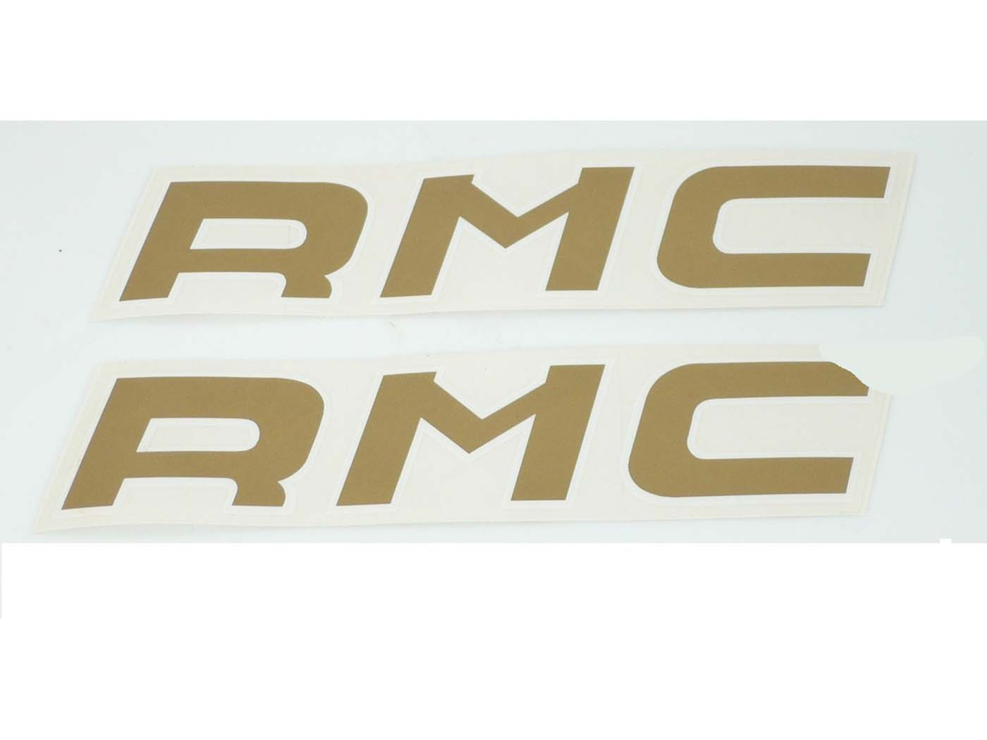 Zijkap Sticker 2 Stuks 30mm 135mm Gold voor Kreidler Florett RMC