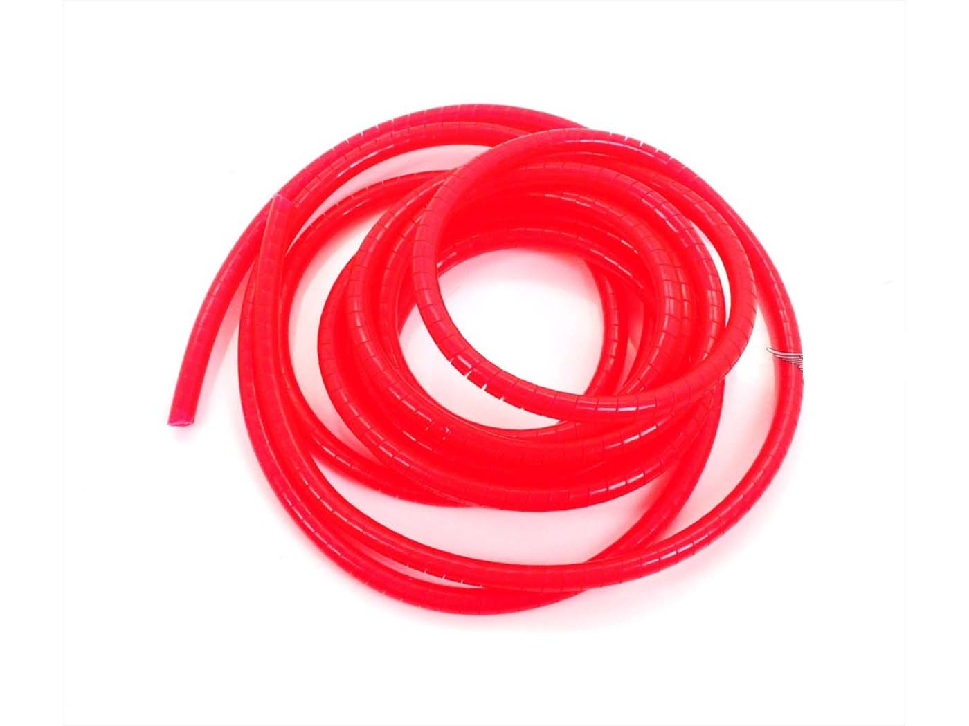 Schutzhülle spiralförmig 2m 6mm fluoreszierend rood voor Brommer Mokick