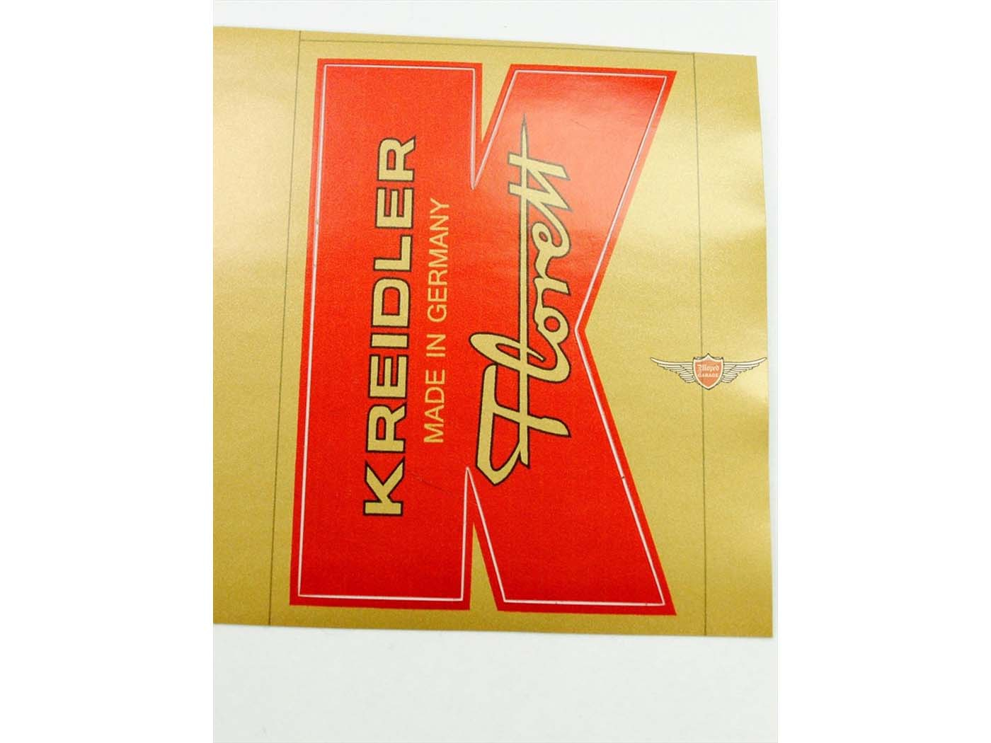 Sticker Spatbord voorkant rood Gold voor Kreidler Florett Eiertank Super K54