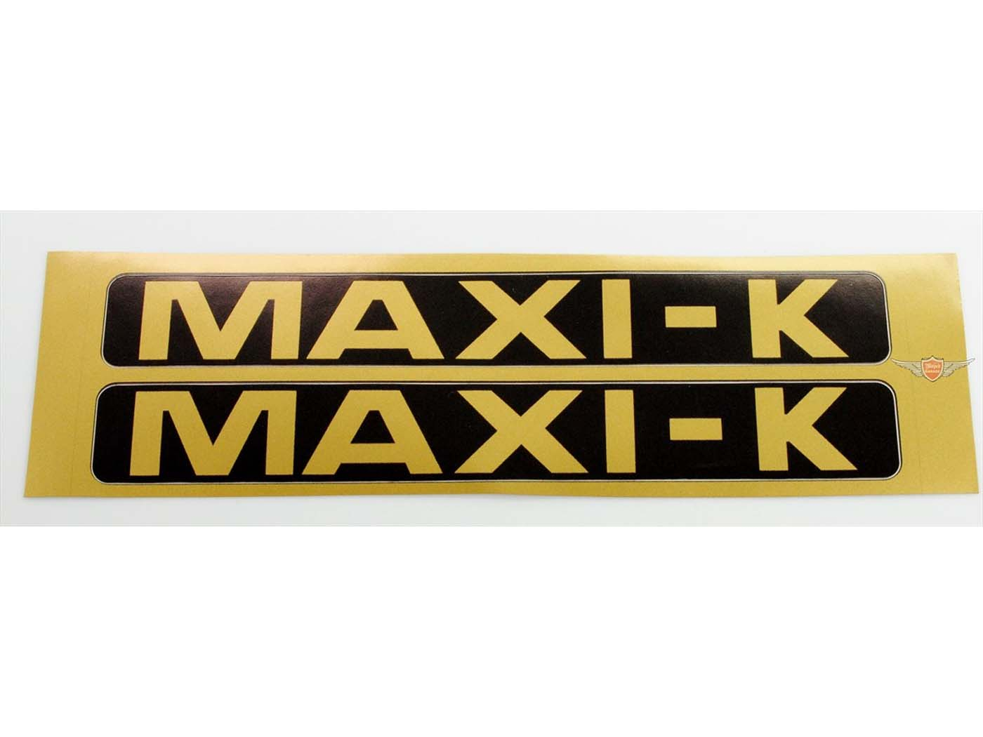 VerkleidungsSticker Set 2 Stuks 170 x 20mm zwart Gold voor Puch Maxi K Brommer Brommer Mokick