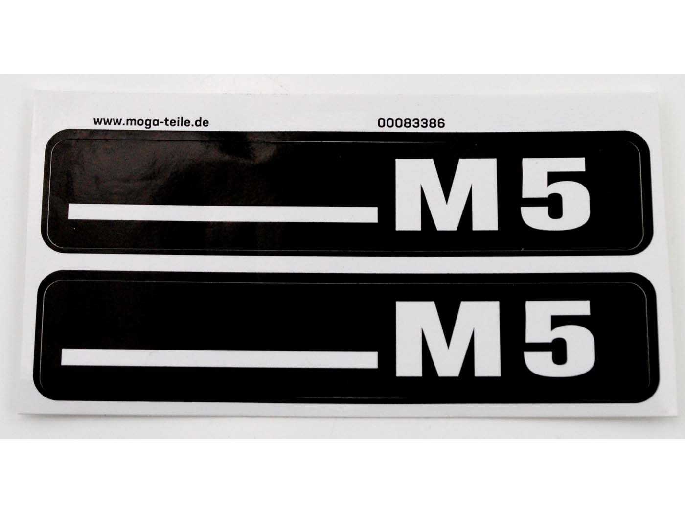 Sticker Set MOGA 21x105mm Trittbrett Zijkap voor Hercules M5 Brommer