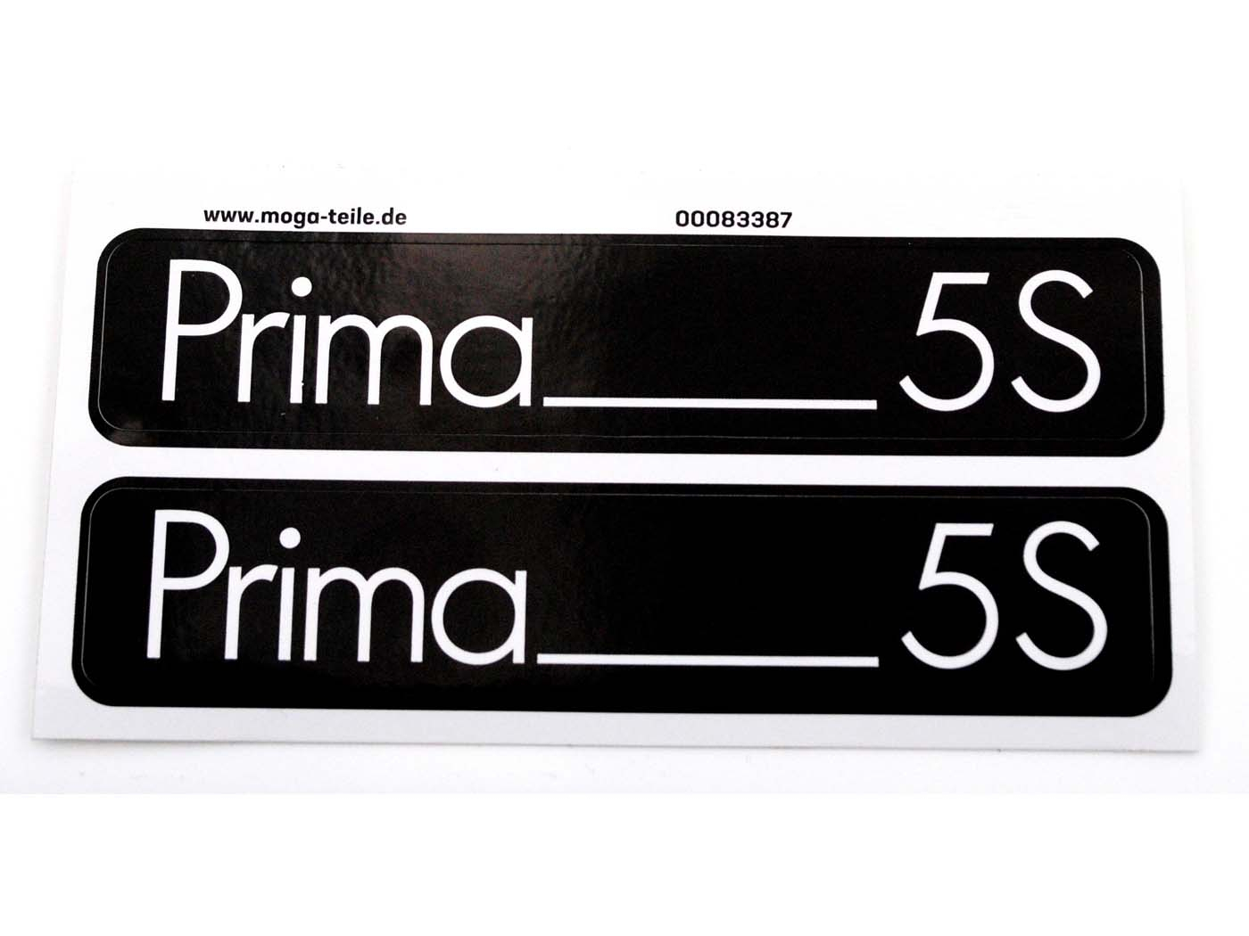 Sticker Set MOGA 2 Stuks breede ca. 105mm Hoogte 21mm voor Hercules Prima 5S