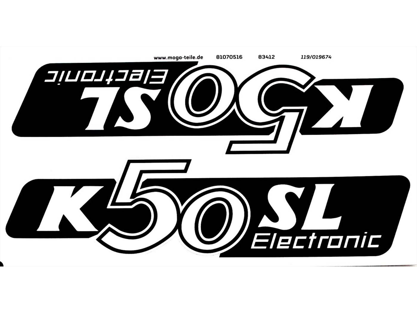 Zijkap Sticker Dekor Schriftzug Set voor Hercules K50 SL