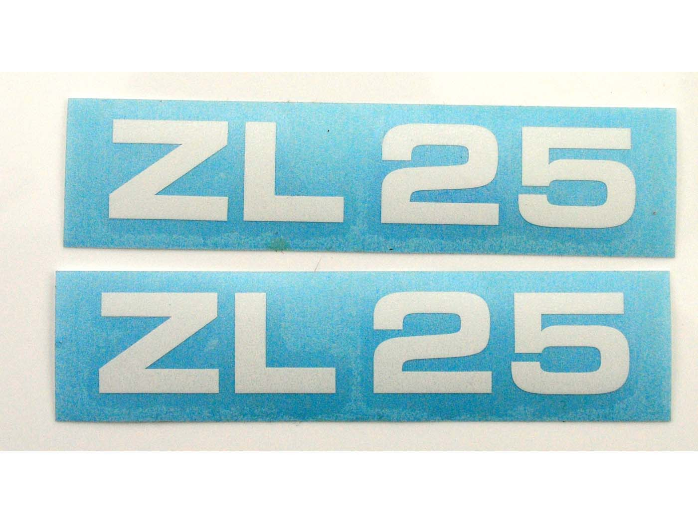 Sticker Set MOGA 2 Delig breede 95mm Hoogte 17mm voor ZL 25 van Zündapp