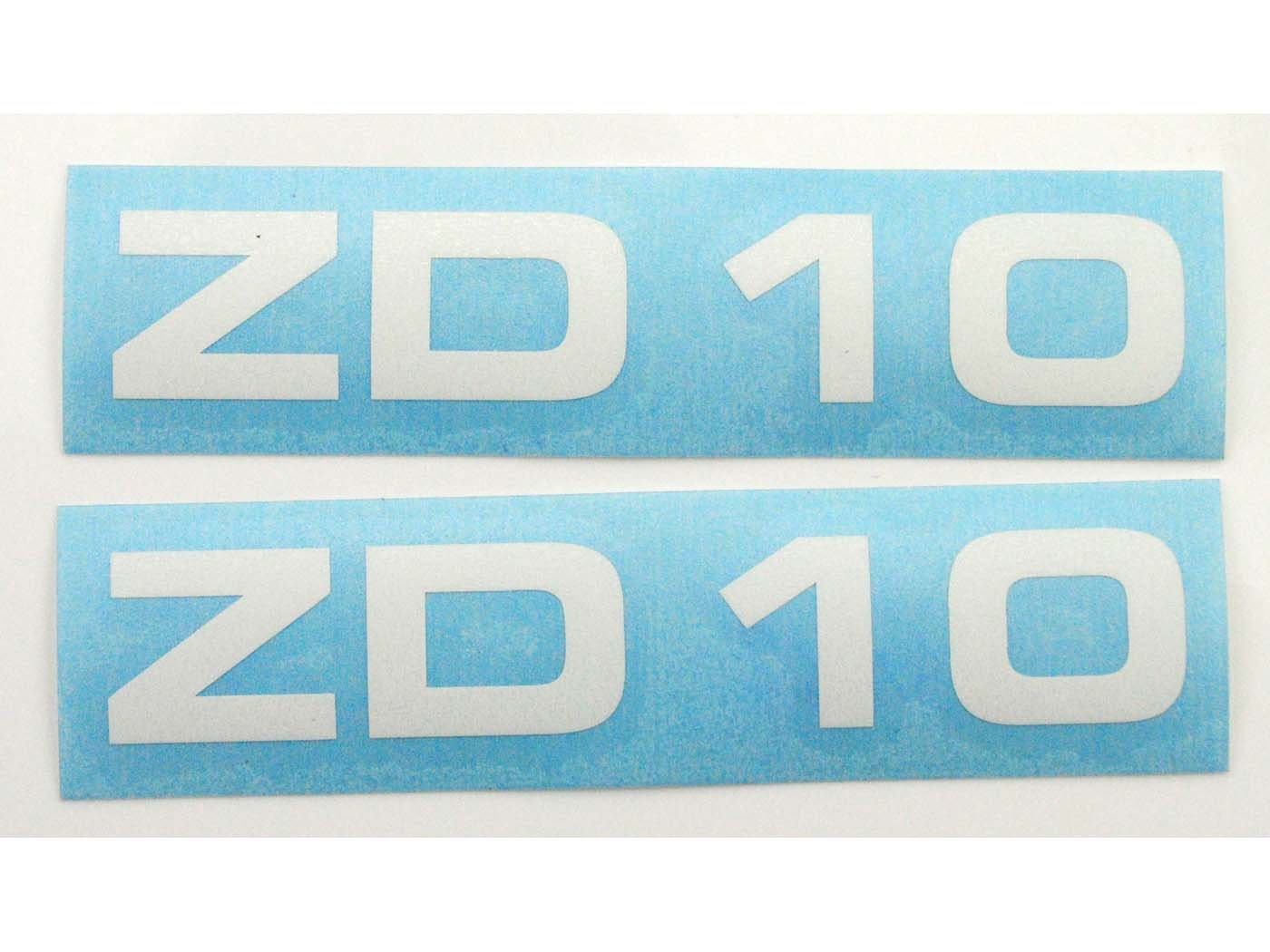Sticker Set MOGA 2 Delig breede 95mm Hoogte 17mm voor Zündapp ZD 10 Brommer