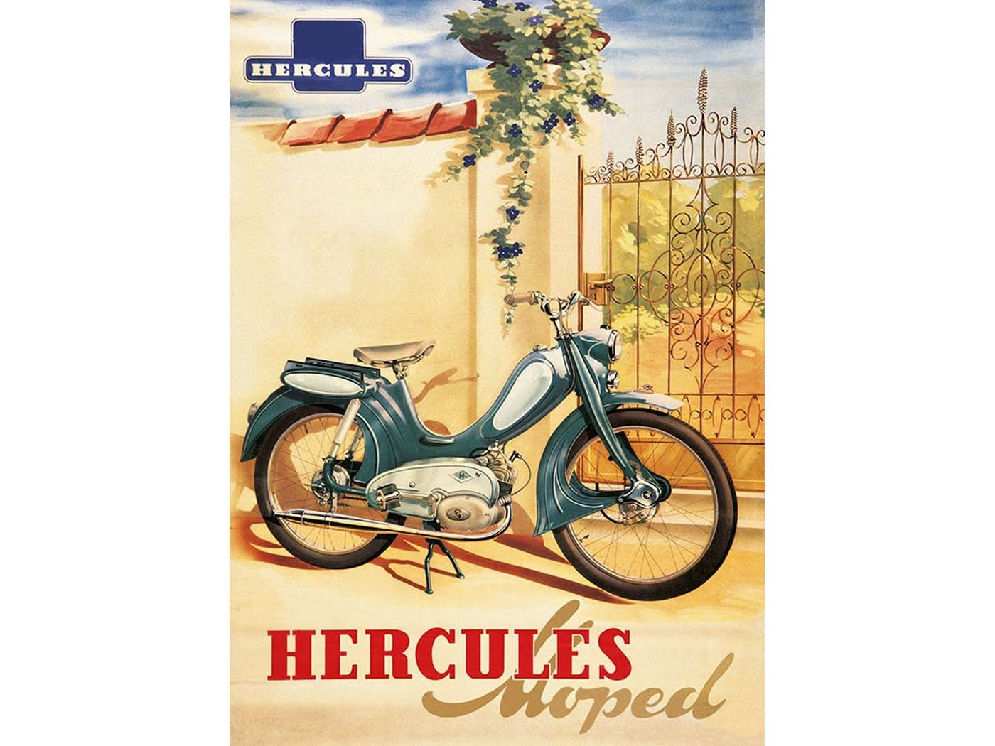 Werbeplakat Type 217, 50er Jahre voor Hercules Brommer Brommer
