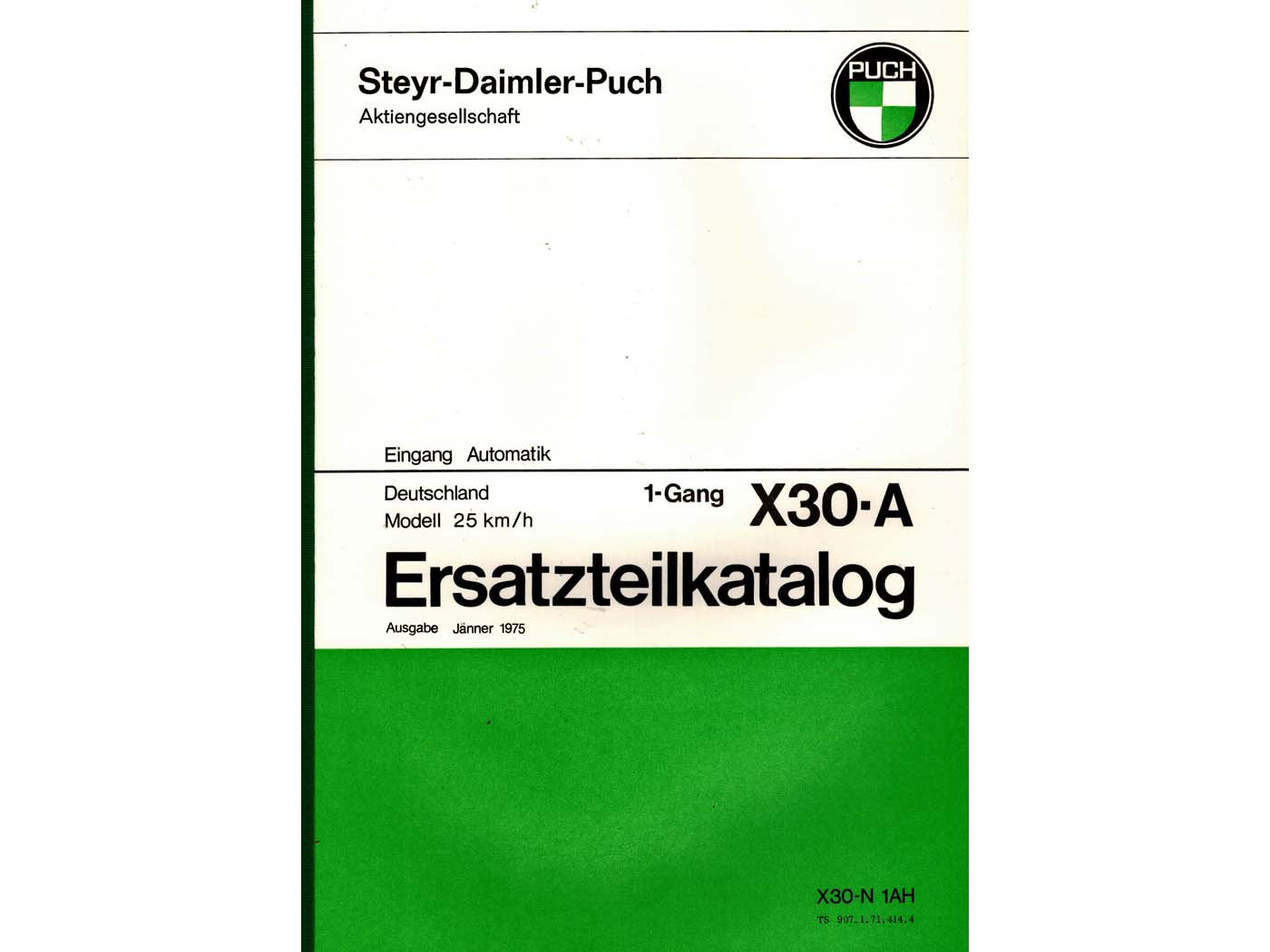 Ersatzteil Katalog 55 Seiten DIN A4 voor Puch X 30-A