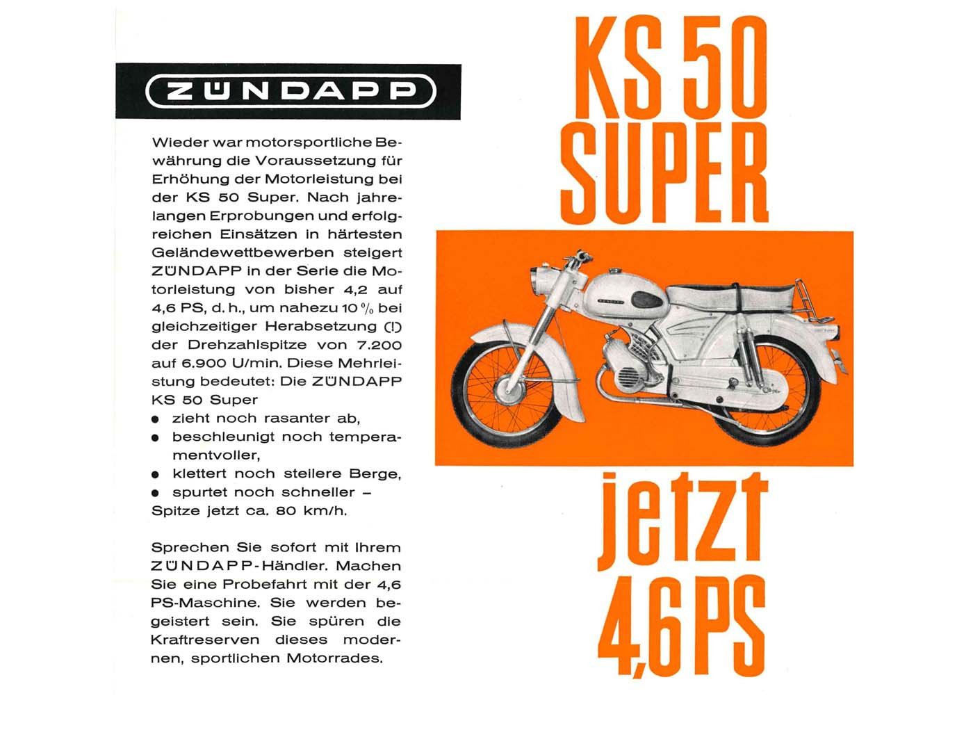 Prospekt KS50 voor Zündapp KS50 Super
