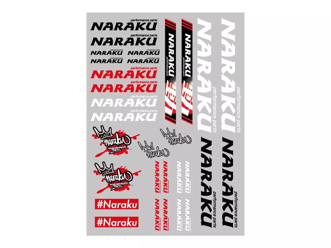 Stickerset  Naraku 29,7x21cm 30-delig transparant
