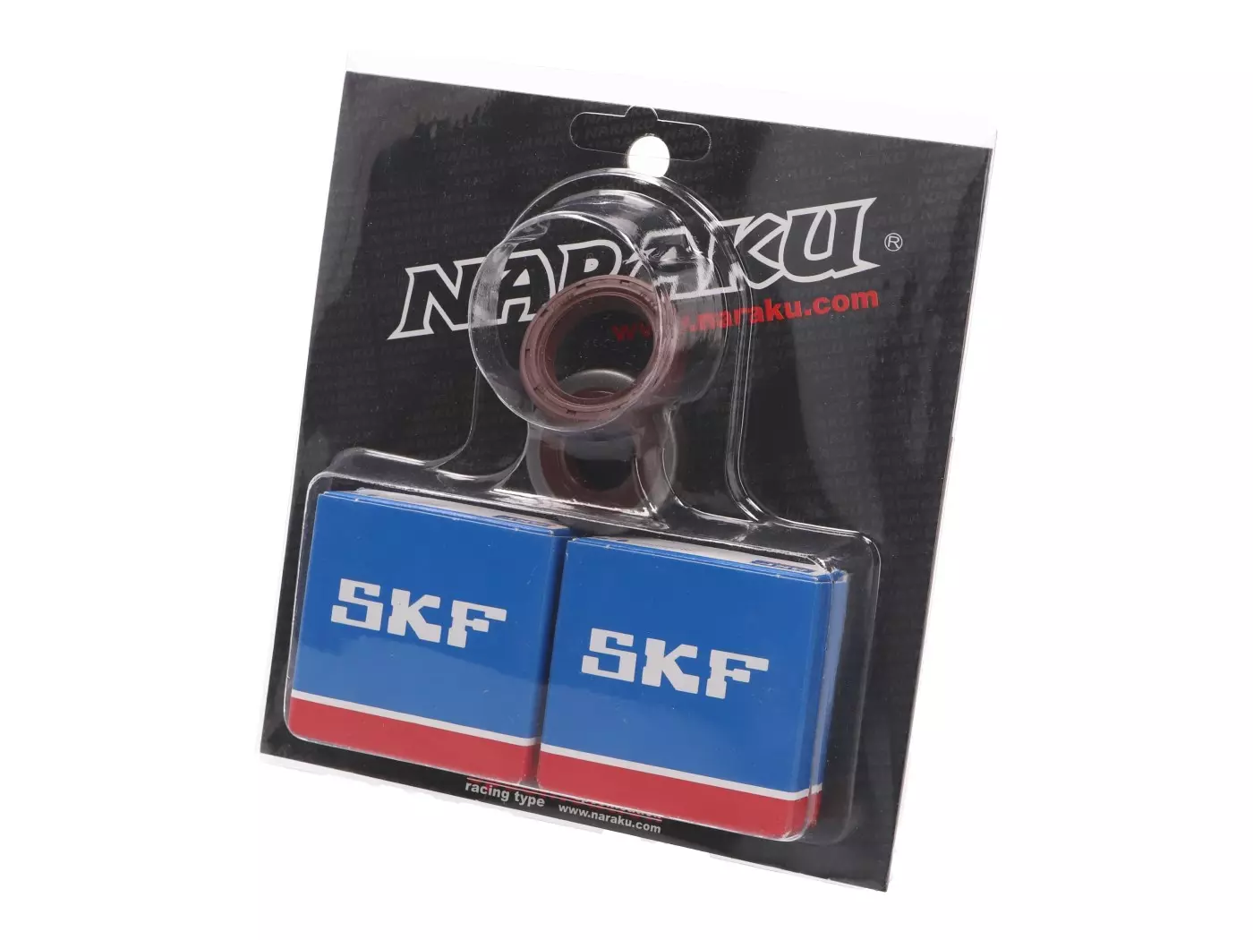 Krukaslager Set Naraku SKF C3 Metalen kooi voor Minarelli AM