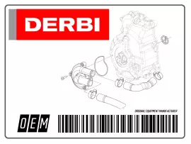 Sticker DERBI rood/weiß
