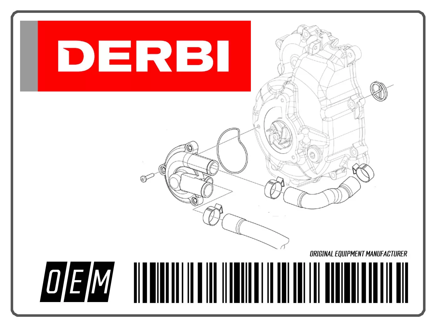 Zuiger Kit (B) OEM voor Piaggio / Derbi Motor D50B0 (Graugusszylinder) vervangen door PI-8770700002