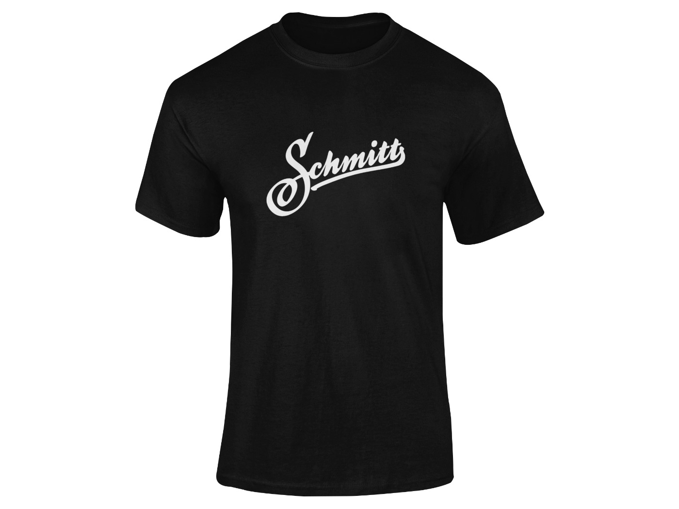 T-Shirt Schmitt Logo, zwart 100% Baumwolle unisex - Maat S