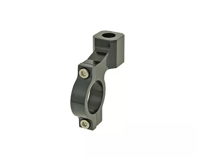 SpiegelBevestiging CNC 22mm / M10 Rechts draad - zwart