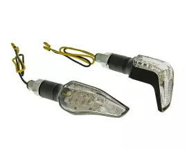 Knipperlicht Set M10 LED zwart Sidewinder Helder glas